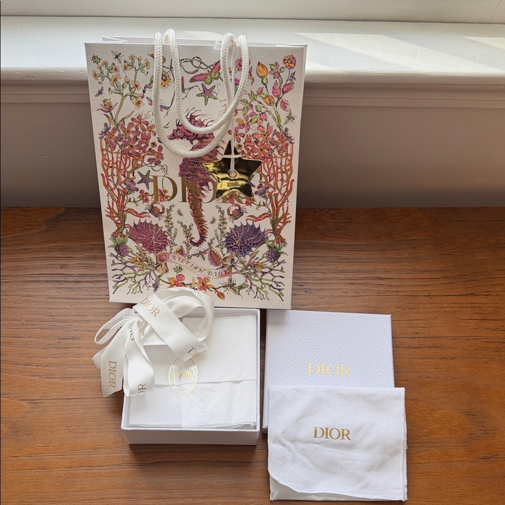 Dior Multicolor Floral Bag with Box Accessories
